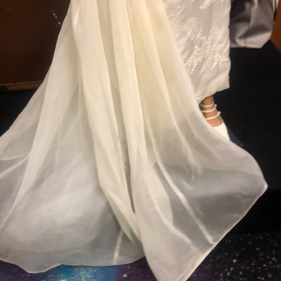 VINTAGE BRIDAL ORIGINALS SLIM DRESS NON DETACHABLE TRAIN ZIPPER BACK BUTTONS 4 - Picture 10 of 17